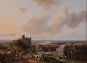 Andreas Schelfhout Summer Panorama painting
